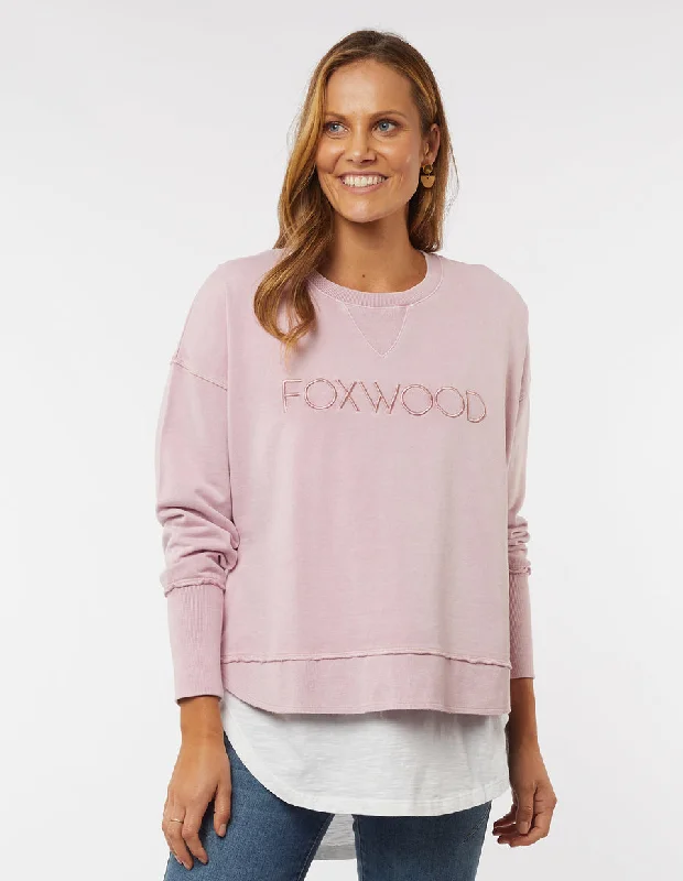 women's tops for mixing and matching with different bottomsFoxwood Simplified Crew Blossom