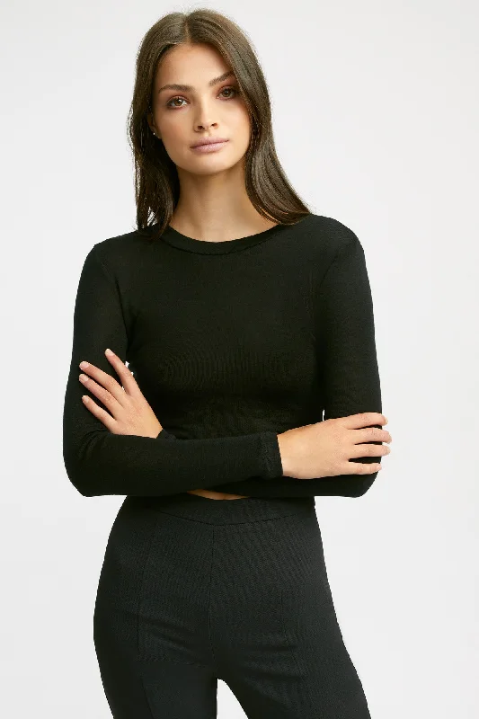 three-quarter sleeve women's topsJupiter Crop Top