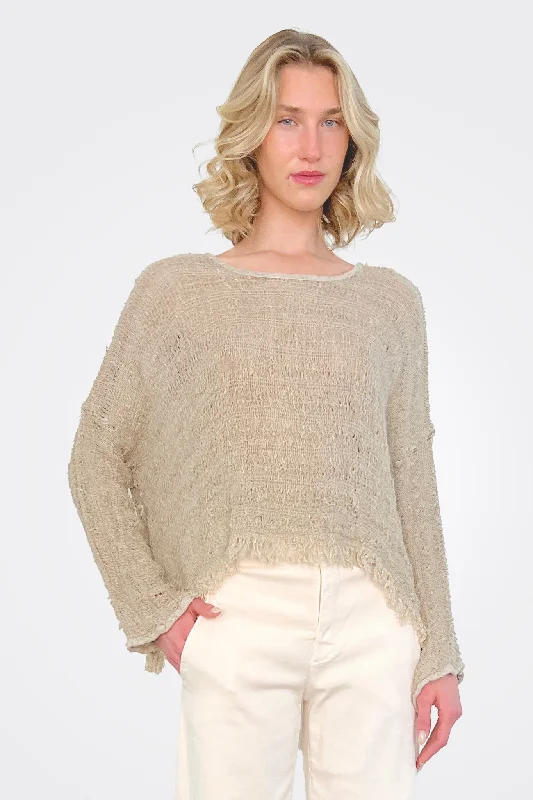 women's tops for gala dinnersMaglia Palma Pullover - Natural