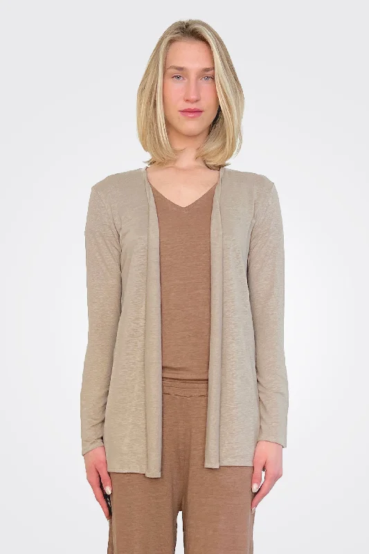 women's tops for those who want to wear pieces that are both functional and fashionableOpen Cardigan - Desert