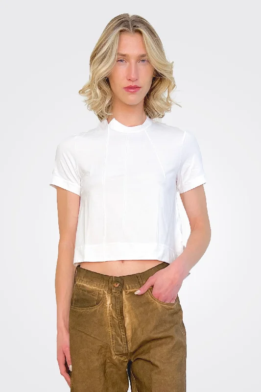 women's tops for those who want to show off their figure in a flattering waySeam Detail Top - White