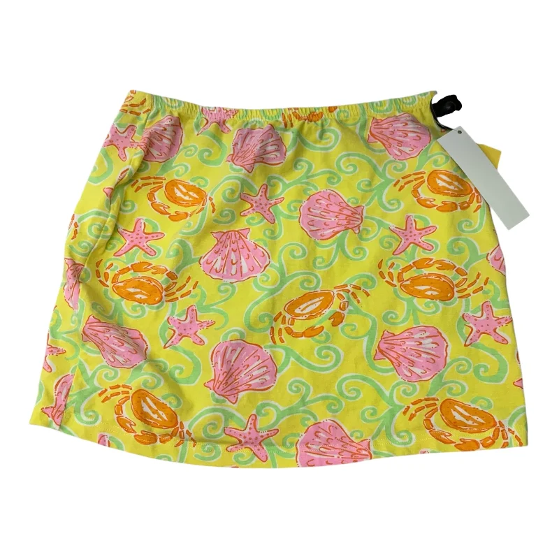 women's denim skirtsSkirt Designer By Lilly Pulitzer In Yellow, Size: M