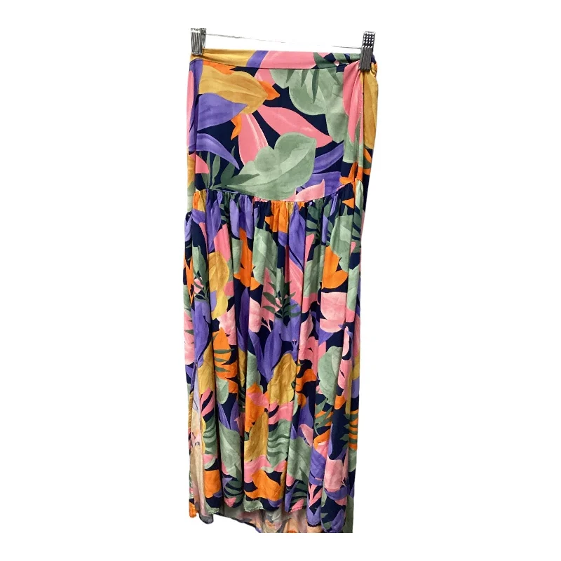 women's zip-front midi skirts for eventsSkirt Midi By Cmc In Floral Print, Size: M