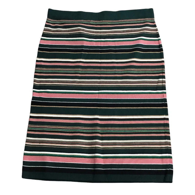 women's summer midi skirtsSkirt Midi By New York And Co In Striped Pattern, Size: Xl