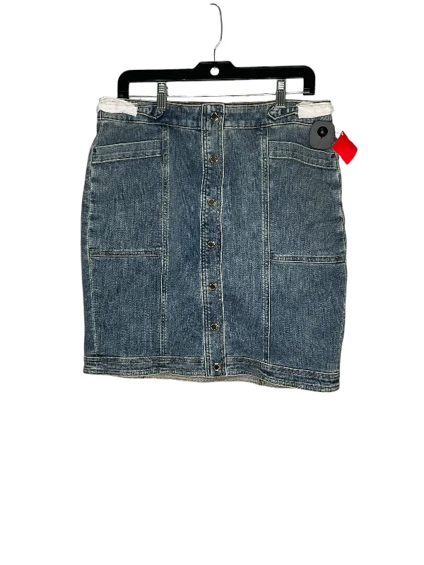 women's tulip skirtsSkirt Midi By White House Black Market In Blue Denim, Size: 12