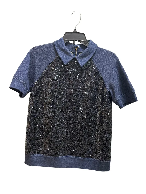 women's tops for those who love to dress up their casual looks with stylish topsTop Short Sleeve By Kate Spade In Blue, Size: S