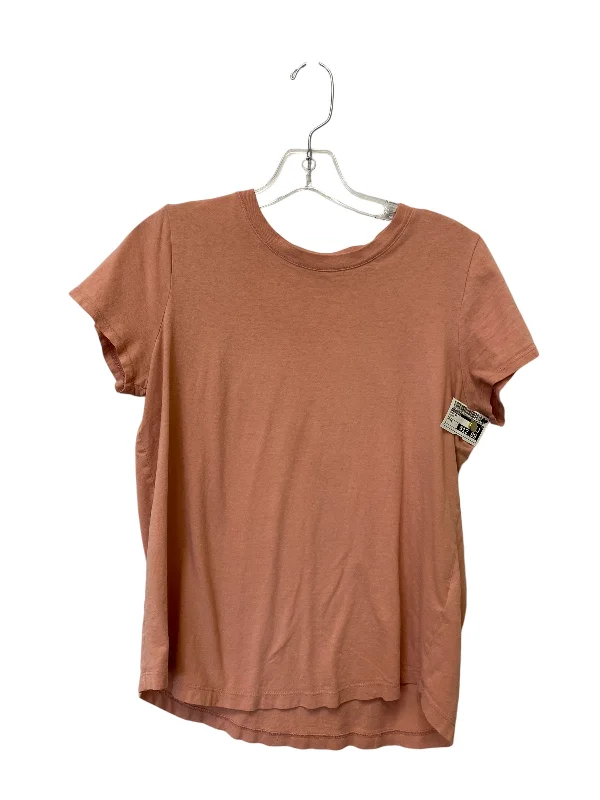 women's tops for layeringTop Short Sleeve By Madewell In Pink, Size: S