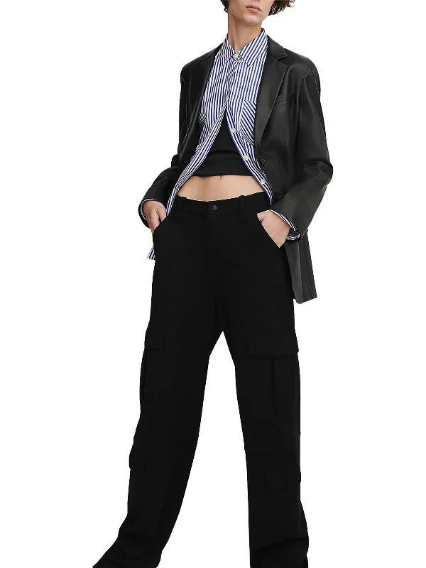 women's spring pantsIrina Womens High Rise Knit Cargo Pants