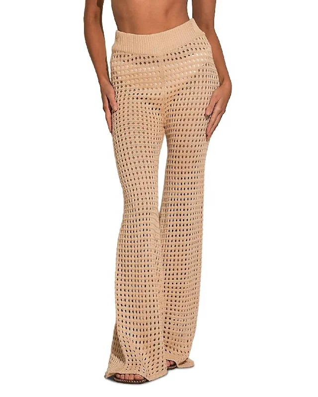 women's cool pantsKalena Crochet Pants In Natural