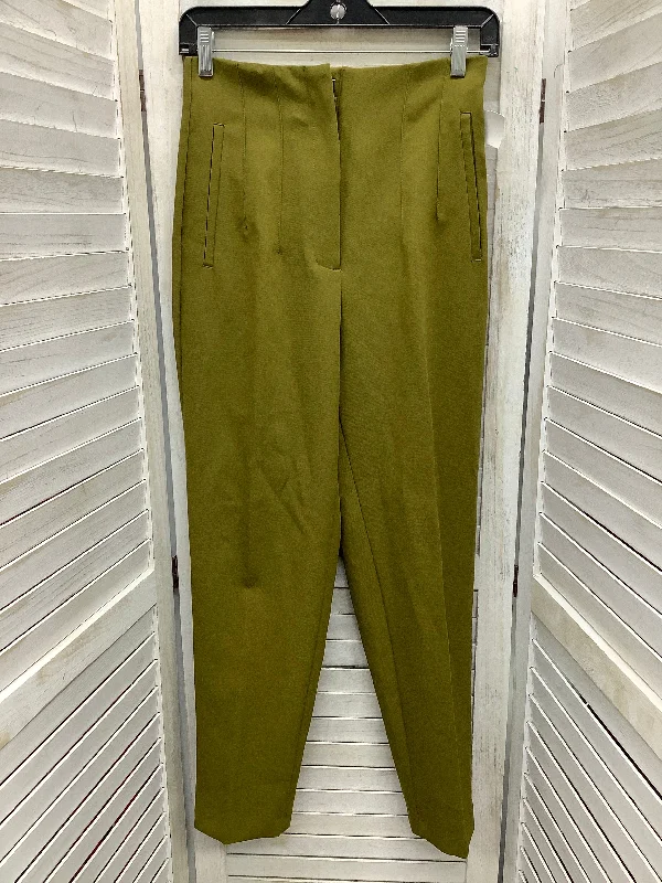 women's checkered pantsPants Cropped By Zara In Green, Size: S