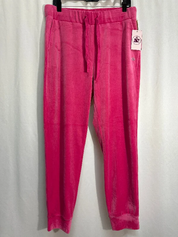 women's ankle-length pantsPants Joggers By Juicy Couture In Pink, Size: L