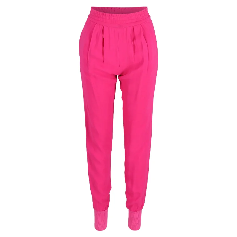 women's winter pantsStella McCartney Relaxed Fit Joggers Pants in Hot Pink Polyester