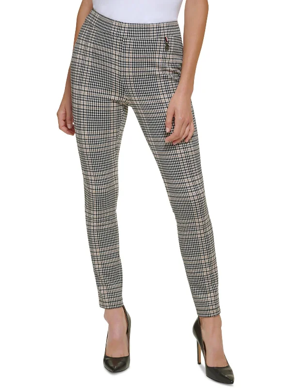 women's retro pantsWomens Stretch Houndstooth Skinny Pants