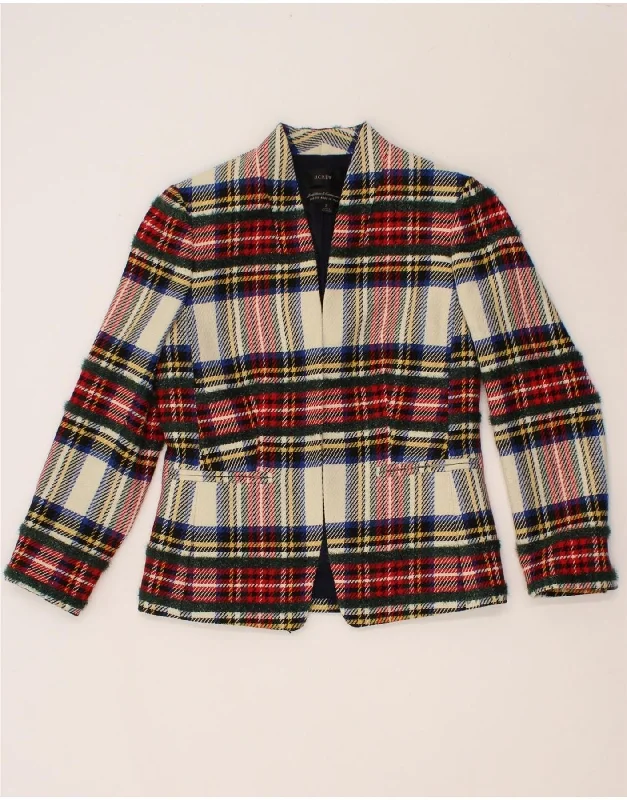 women's coats for fashion-forward individualsJ. CREW Womens Blazer Jacket US 2 XS Multicoloured Plaid