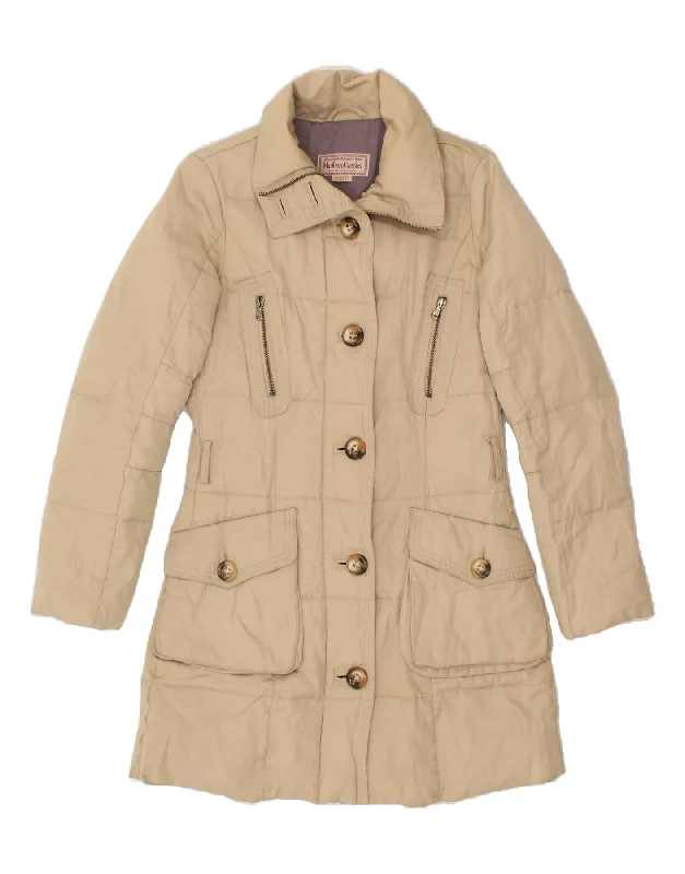 women's trench coatsMARLBORO CLASSICS Womens Padded Coat EU 42 Large Beige Polyester