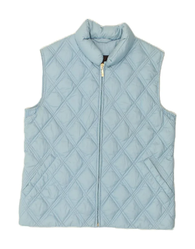 women's coats for fall and winter transitionsMONCLER Womens Quilted Gilet Size 2 Medium Blue Polyamide