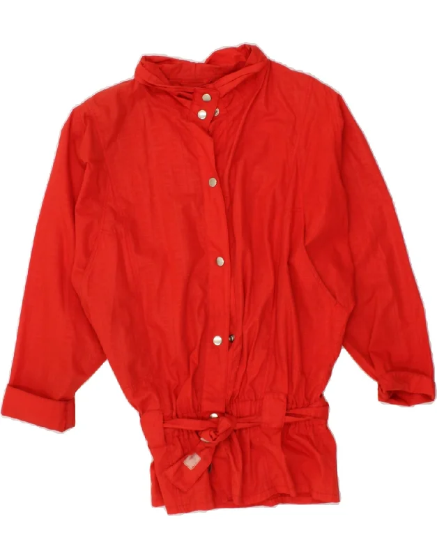 parkas for womenVINTAGE Womens Bomber Jacket UK 12 Medium Red