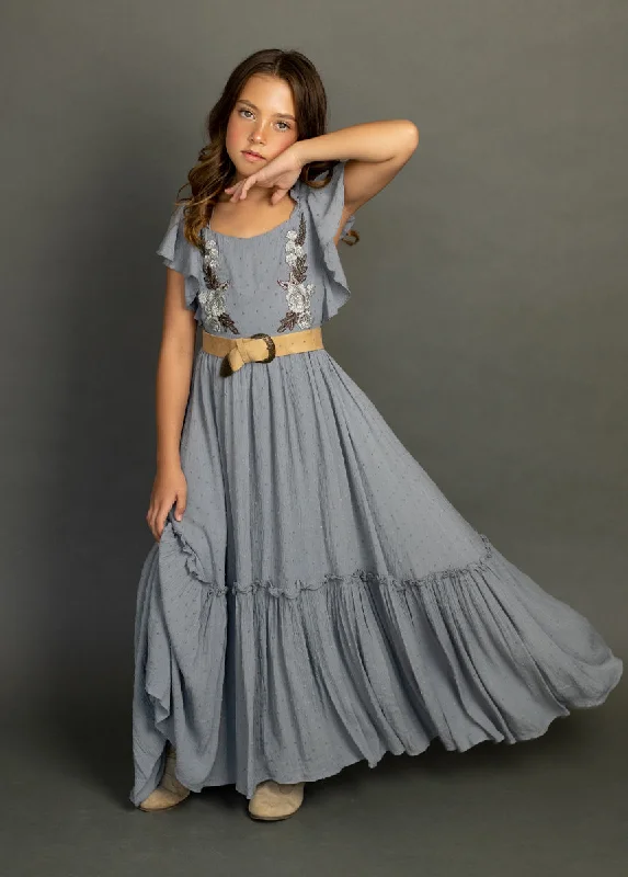 women's halter dressesDewi Dress in Dusty Blue