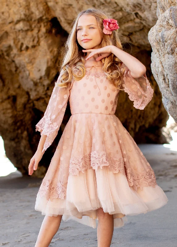 Nursing DressGracyn Petticoat Dress in Desert Shell