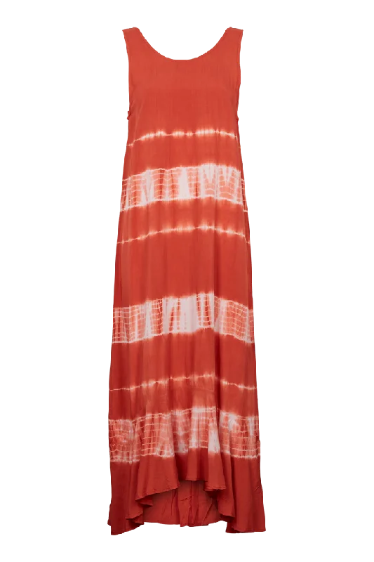 women's retro dressesOrchid Dress - Tie Dye Dusted Clay / Pink Chalk