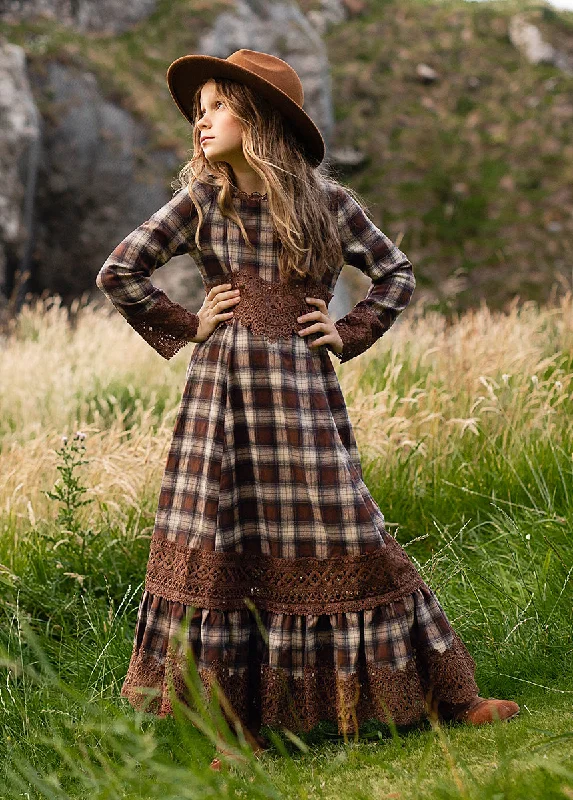 Long-Sleeve DressRosi Dress in Cinnamon Tartan