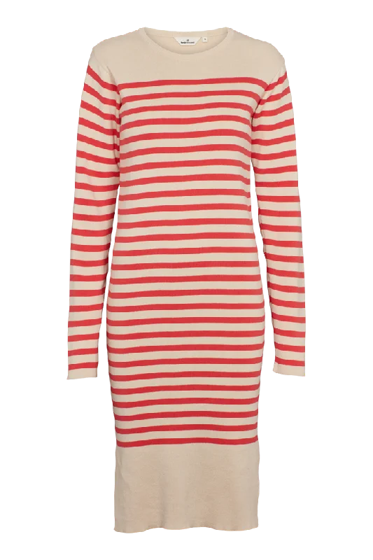 Pearl DressSailor Stripe Knit Dress - Birch/Cayenne