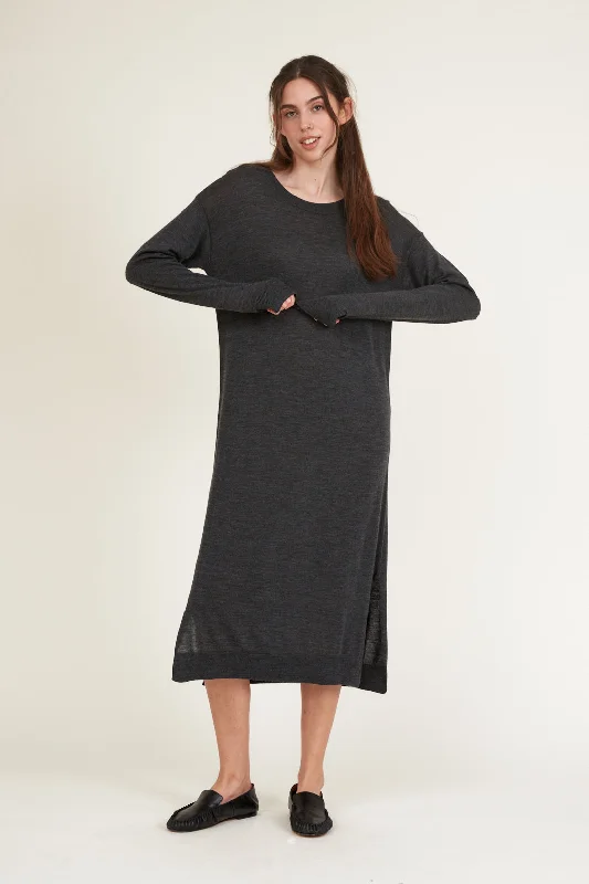 Floor-Length DressVera Long Dress - Dark Grey Mel.