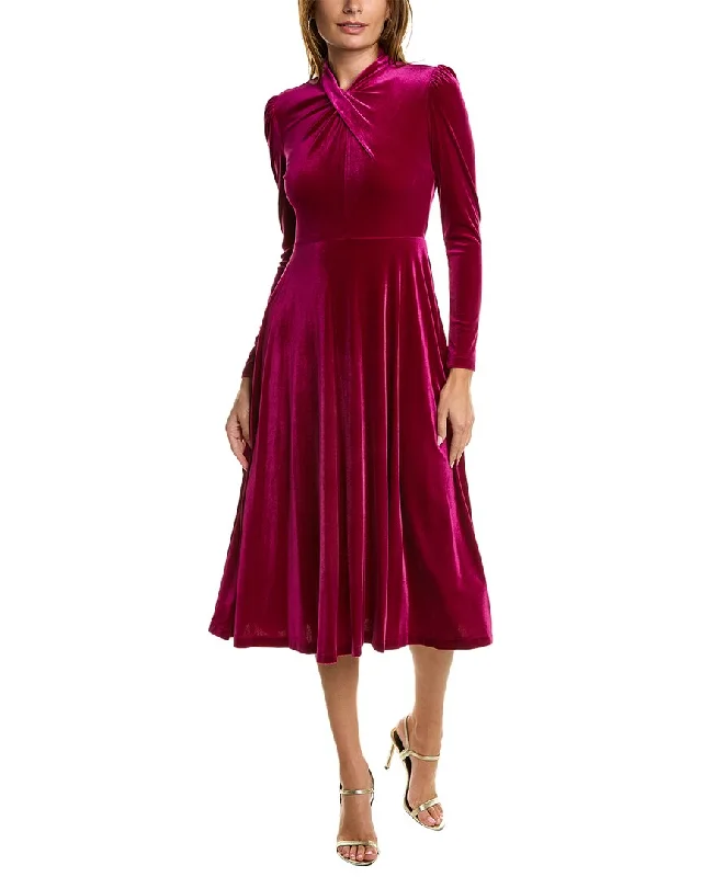 women's stretchy dressesMAISON TARA Velvet Midi Dress