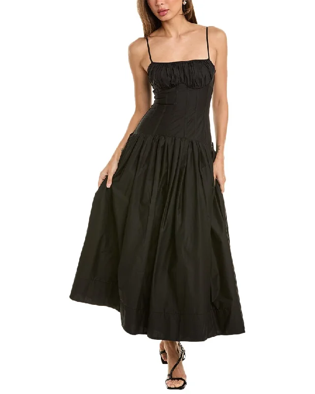 women's work dressesNicholas Dolma Drop Waist Corset Midi Dress