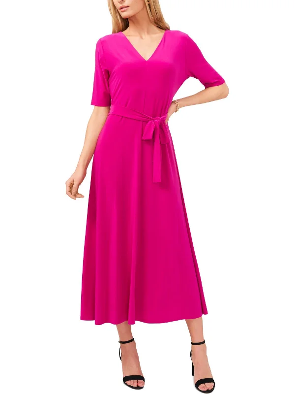 Glamour DressWomens V-Neck Midi Maxi Dress