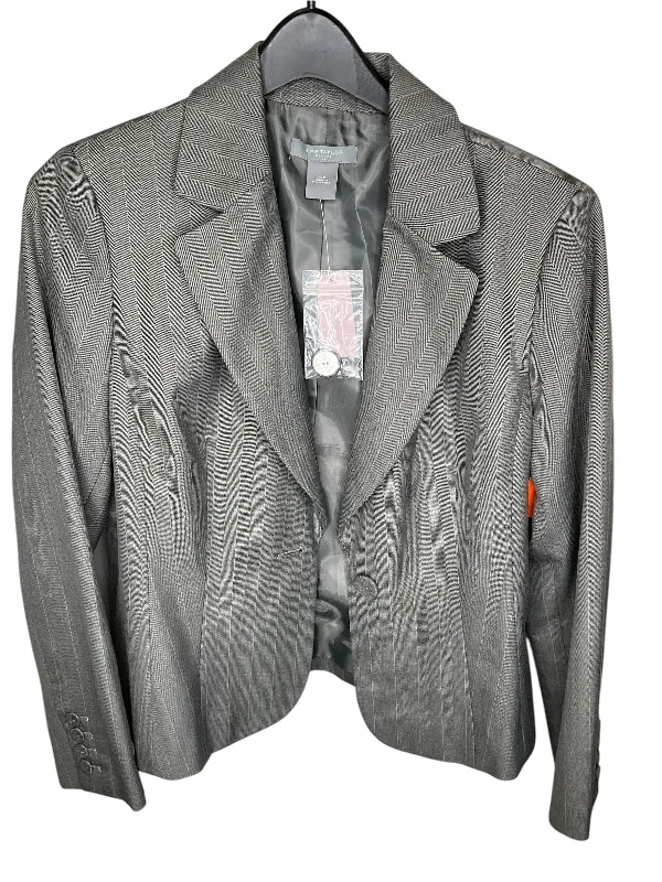 women's coats for glamorous eveningsBlazer By Ann Taylor In Grey, Size: Mp