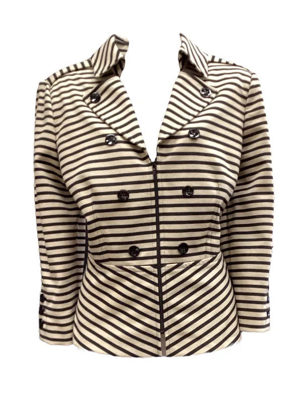 women's coats for fashion-conscious professionalsBlazer By Tahari By Arthur Levine In Striped Pattern, Size: 12