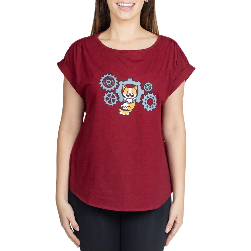 women's tops for those who want to stay on top of the latest fashion trends and wear pieces that are both stylish and on-trendCorgi & Cogs Maroon Top