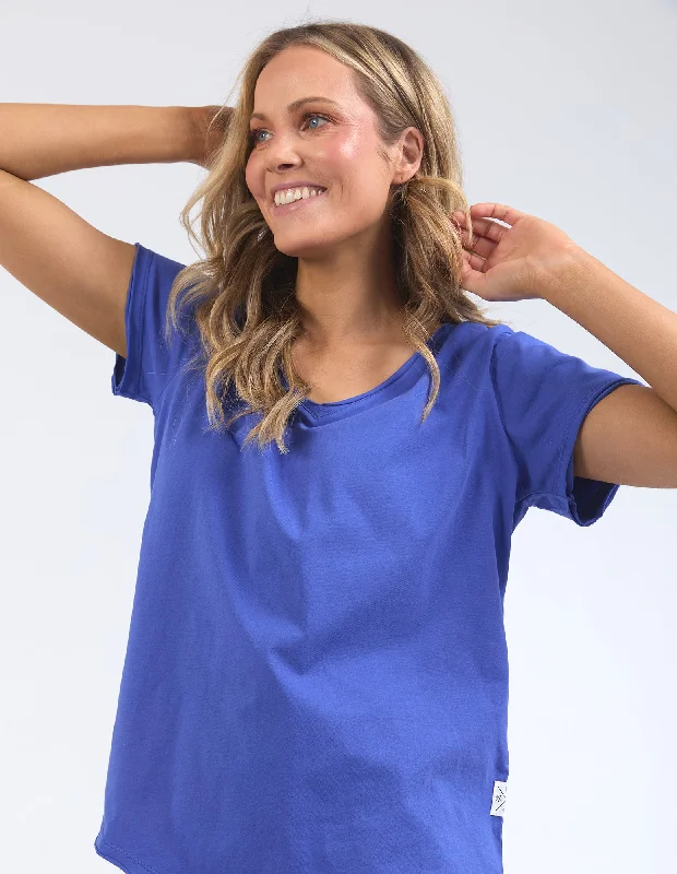 women's stylish topsElm Pima Vee Tee Royal Blue