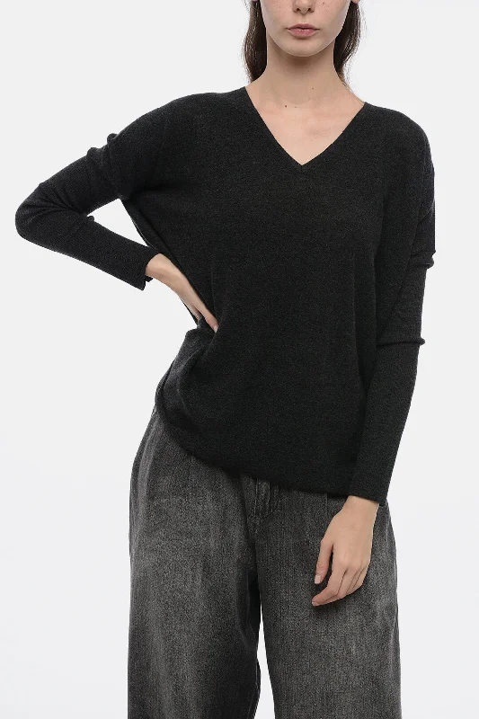 Baby SweatersGentryportofino Cashmere Oversized Sweater with Ribbed Sleeves