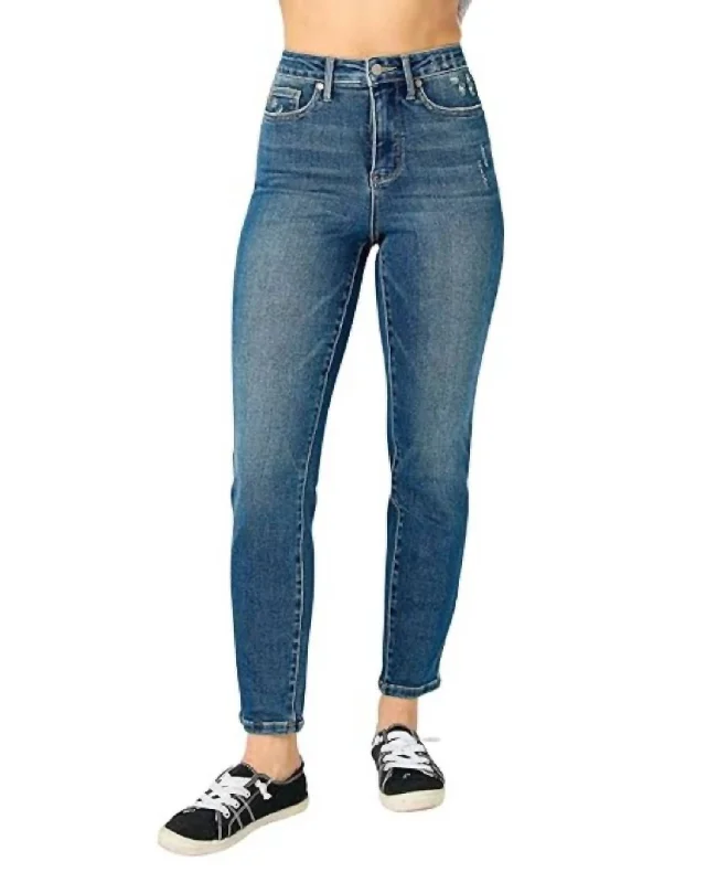 women's denim jeans for tall womenHigh Rise Tummy Control Slim Jeans In Denim