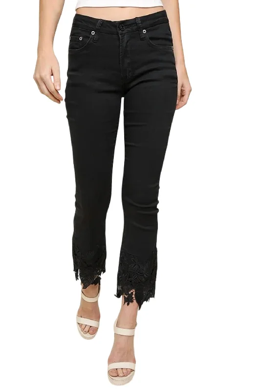 women's denim jeans with belt loopsHigh Waist Stretch Slim Straight Jean In Black