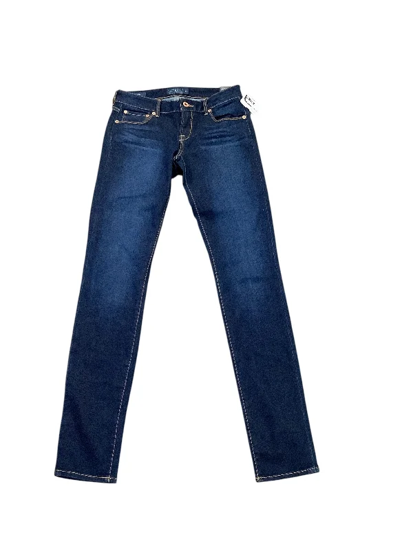 women's denim jeans with contrasting stitchingJeans Skinny By Lucky Brand In Blue Denim, Size: 4