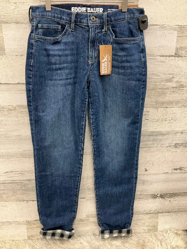 women's denim jeans for apple-shaped bodiesJeans Straight By Eddie Bauer In Blue Denim, Size: 2