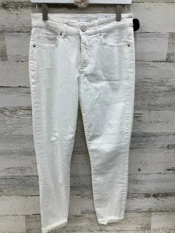 women's grey denim jeansJeans Straight By Loft In White Denim, Size: 4