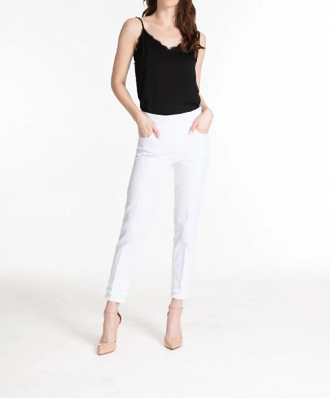 women's mid-rise denim jeansLeave Me Jean In White