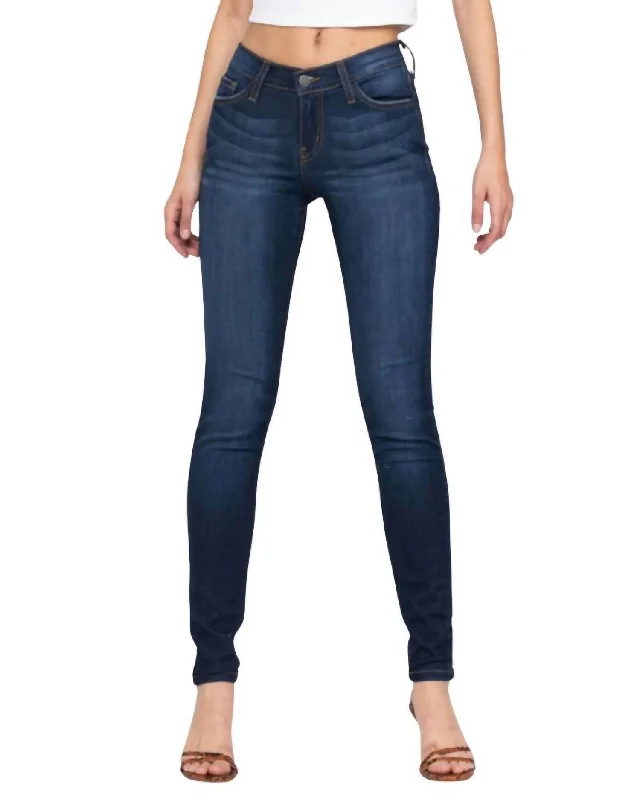 women's denim jeans for business casualPiper Mid Rise Skinny Jeans In Dark Denim