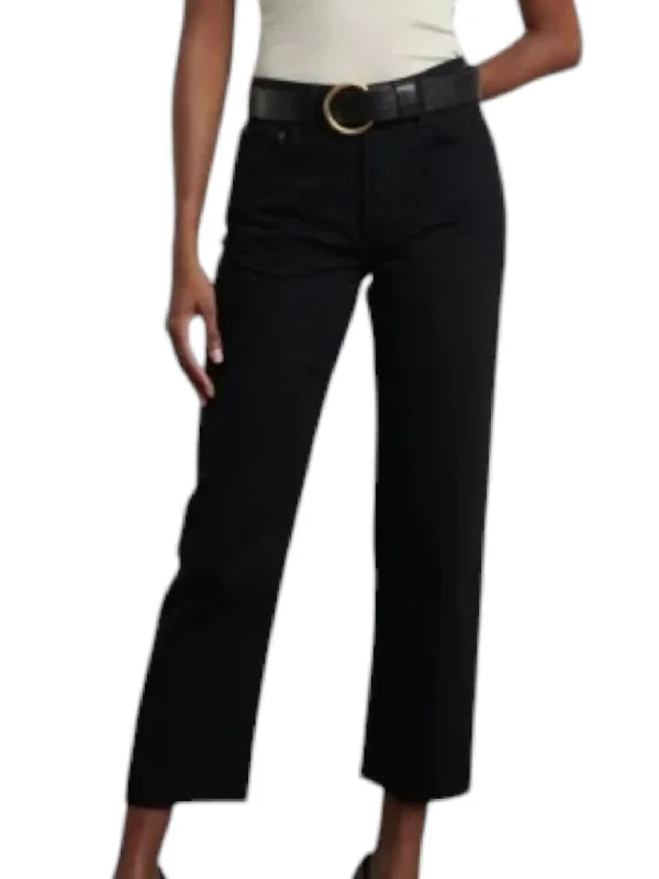 women's denim jeans with geometric patternsTommy High Rise Straight Leg Jeans In Black