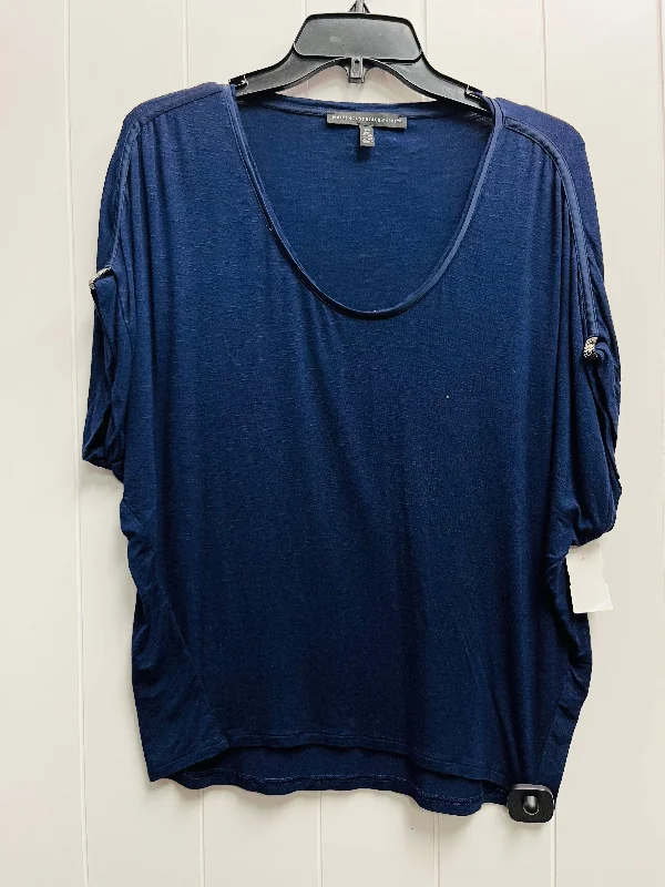 women's tops for those who want to invest in timeless piecesTop Short Sleeve Basic By White House Black Market In Navy, Size: Xs