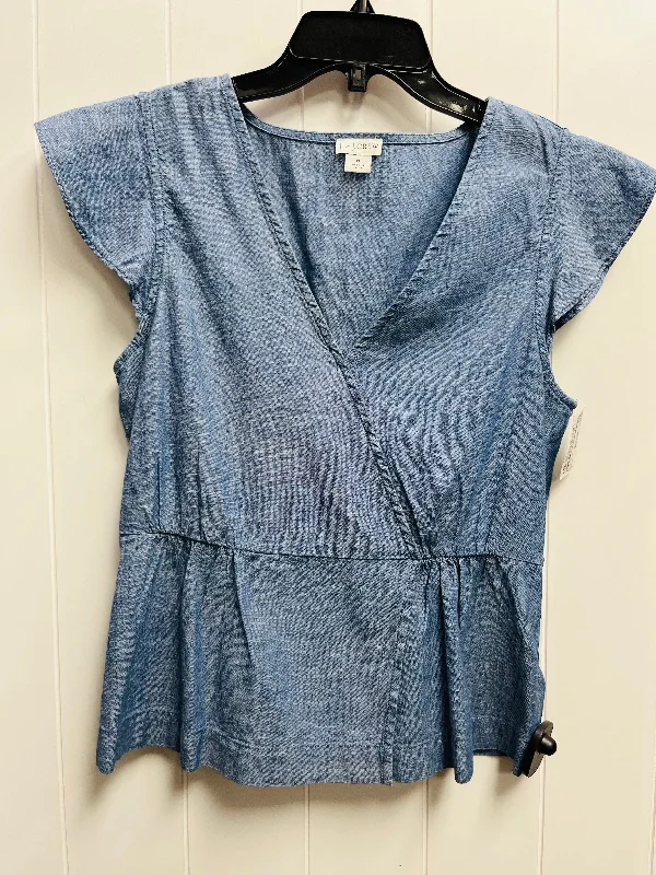 women's tops for mixing and matching with different bottomsTop Short Sleeve By J. Crew In Blue Denim, Size: 6