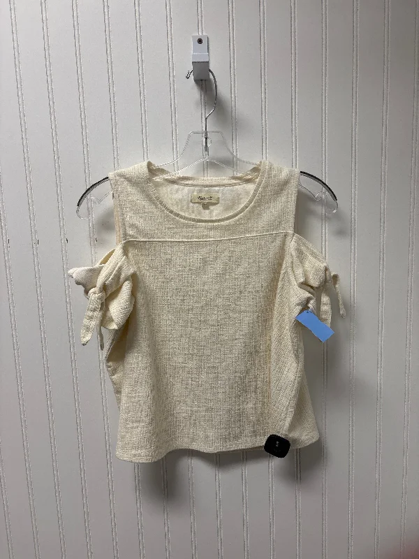 women's tops for those who want to add a bit of flair and personality to their looksTop Short Sleeve By Madewell In Cream, Size: S