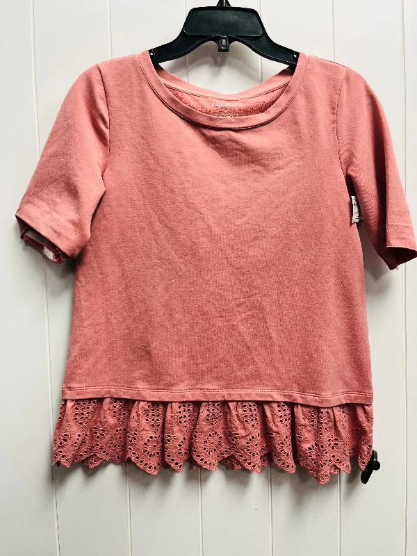 women's tops for those who want to add a touch of elegance and sophistication to their everyday wearTop Short Sleeve By Talbots In Pink, Size: Xs