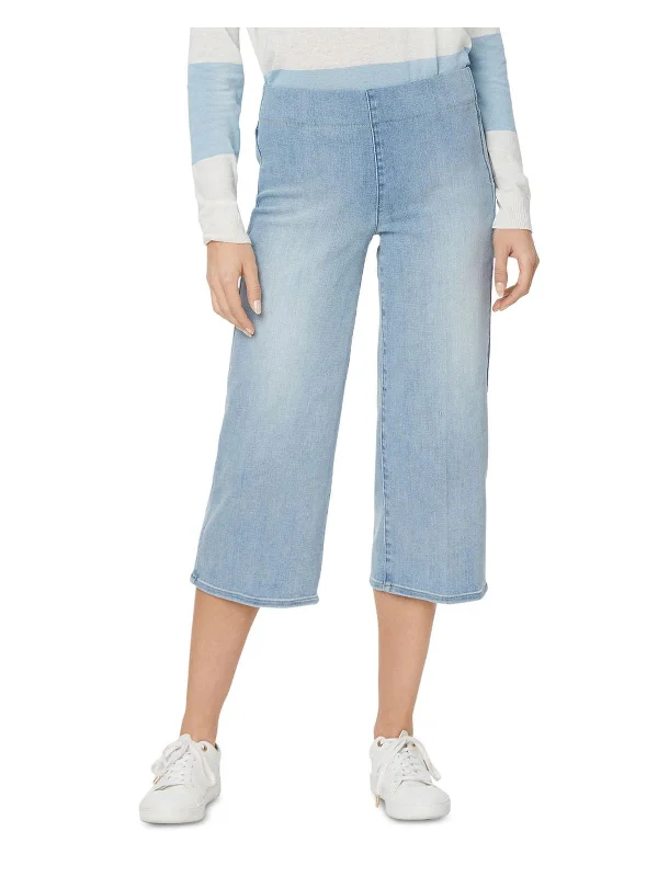 women's denim jeans for a cozy dayWomens Denim Wide Leg Capri Jeans